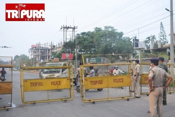 Tripura's Covid Positivity rate 7.22 % : Corona Curfew Falls on Day 2 in Agartala Municipal Corporation, Various areas under Containment Zones across State Tripura's Covid Positivity rate 7.22 % : Corona Curfew Falls on Day 2 in Agartala Municipal Corporation, Various areas under Containment Zones across State